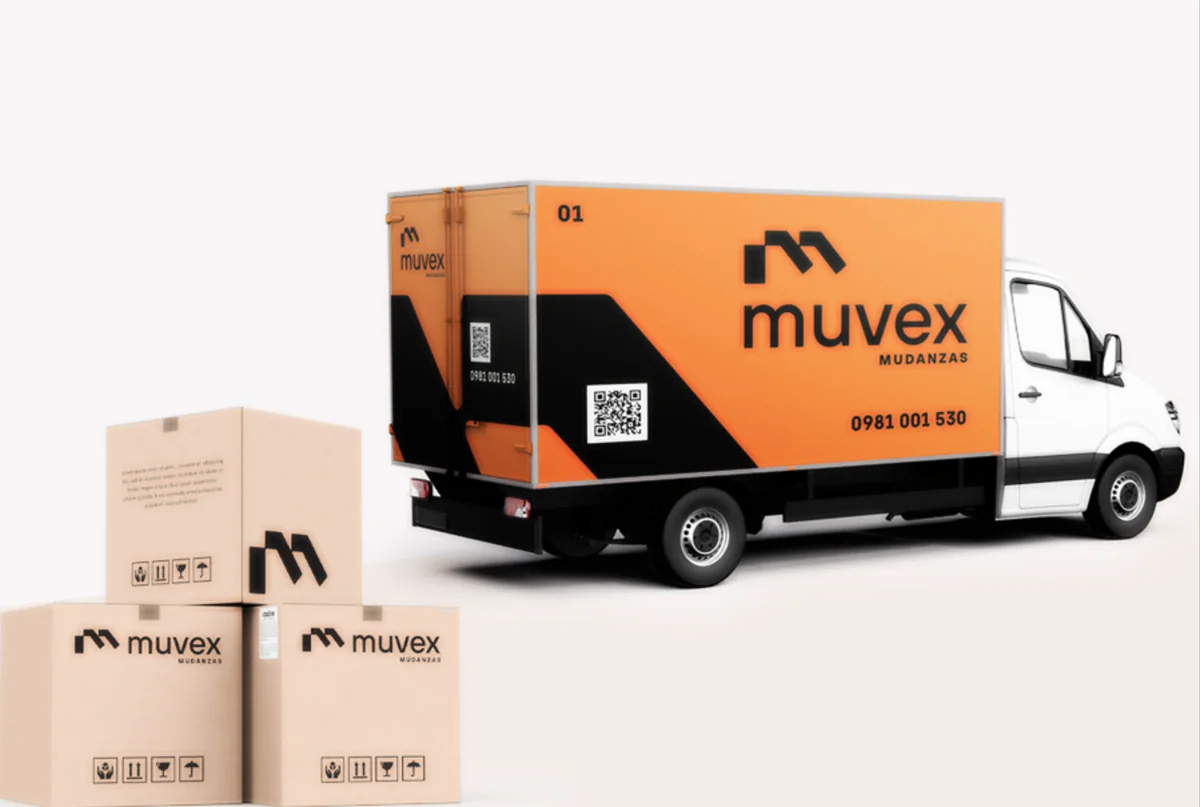 Camión de Muvex con cajas listas para un flete